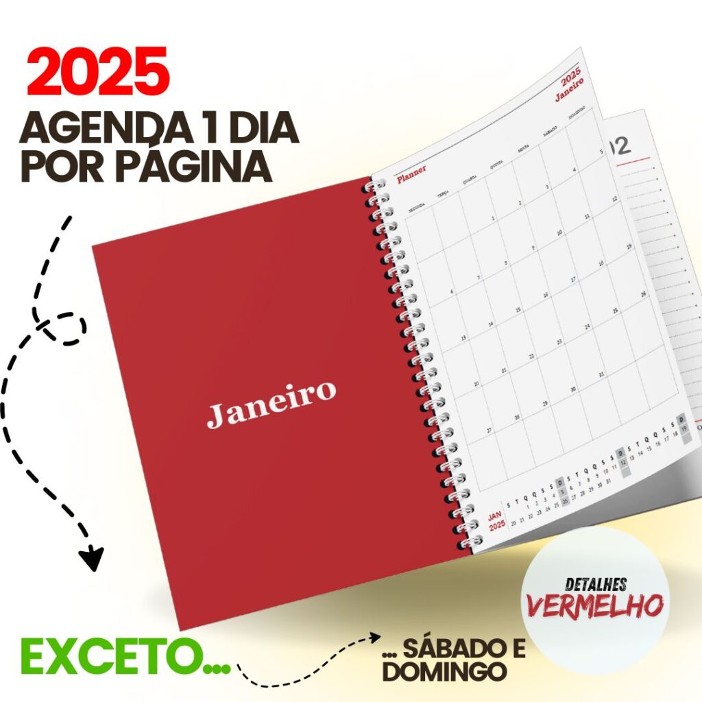 Miolo de Agenda 2025 para Imprimir Diária Cinza sem Horas Modelo de