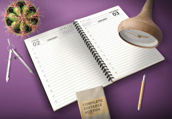 Miolo de Agenda em Inglês 2026 | Diária Editável CorelDraw - Image 6