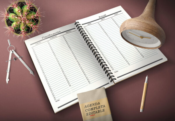 Miolo de Agenda em Espanhol 2026 | Diária Editável CorelDraw - Image 5