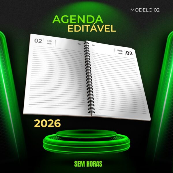agenda 2026 editável