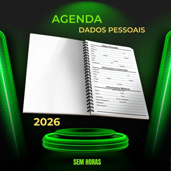 Miolo de Agenda Editável 2026 Coreldraw Diária M02 sem Horas - Imagem 5