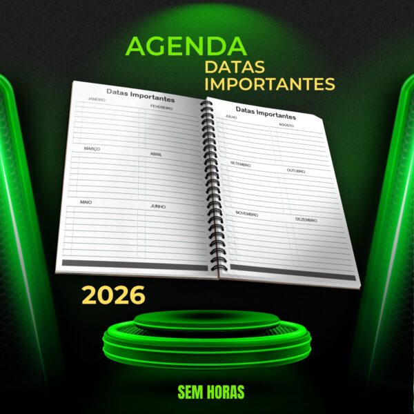 Miolo de Agenda Editável 2026 Coreldraw Diária M02 sem Horas - Imagem 3