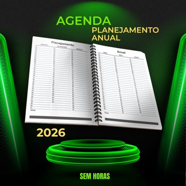 Miolo de Agenda Editável 2026 Coreldraw Diária M02 sem Horas - Imagem 2