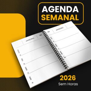 Agenda Semanal 2026 sem horas para imprimir
