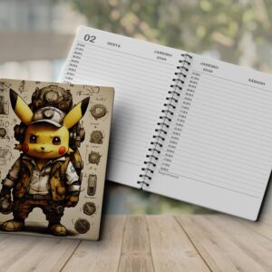 Agenda 2026 PDF para Imprimir Diária com Capa Pikachu