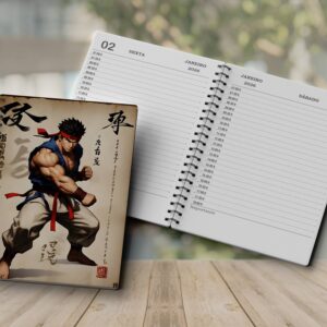 Agenda 2026 PDF para Imprimir Diária com Capa Ryu Azul