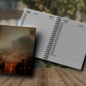 Agenda 2026 PDF para Imprimir Diária com Capa Ponte Iluminada