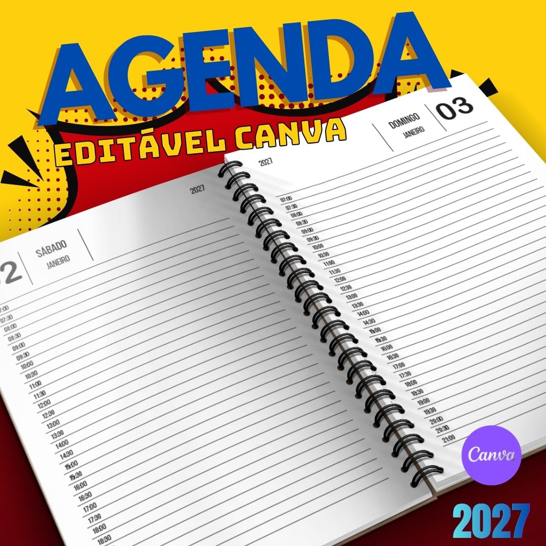 Agenda 2027 Editável no Canva - Personalize Sua Agenda - Imagem 6