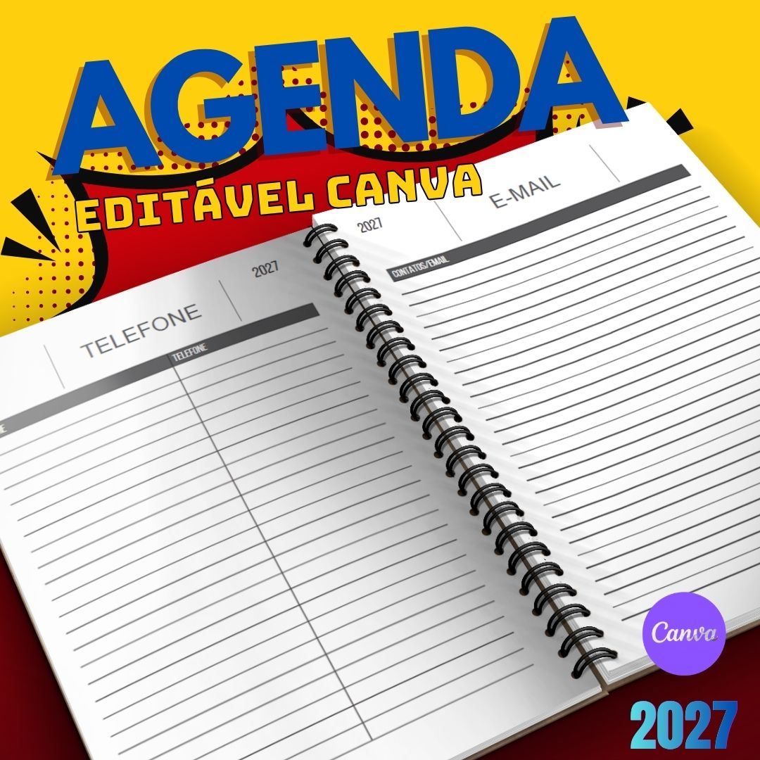 Agenda 2027 Editável no Canva - Personalize Sua Agenda - Imagem 7