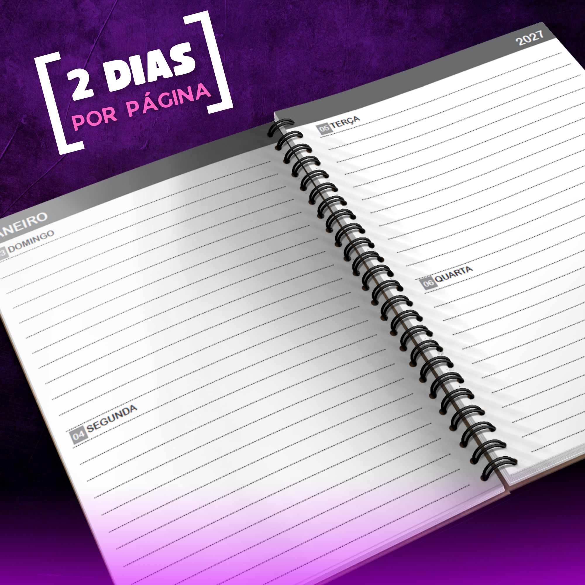 Agenda 2027 pdf com 2 dias por página para download