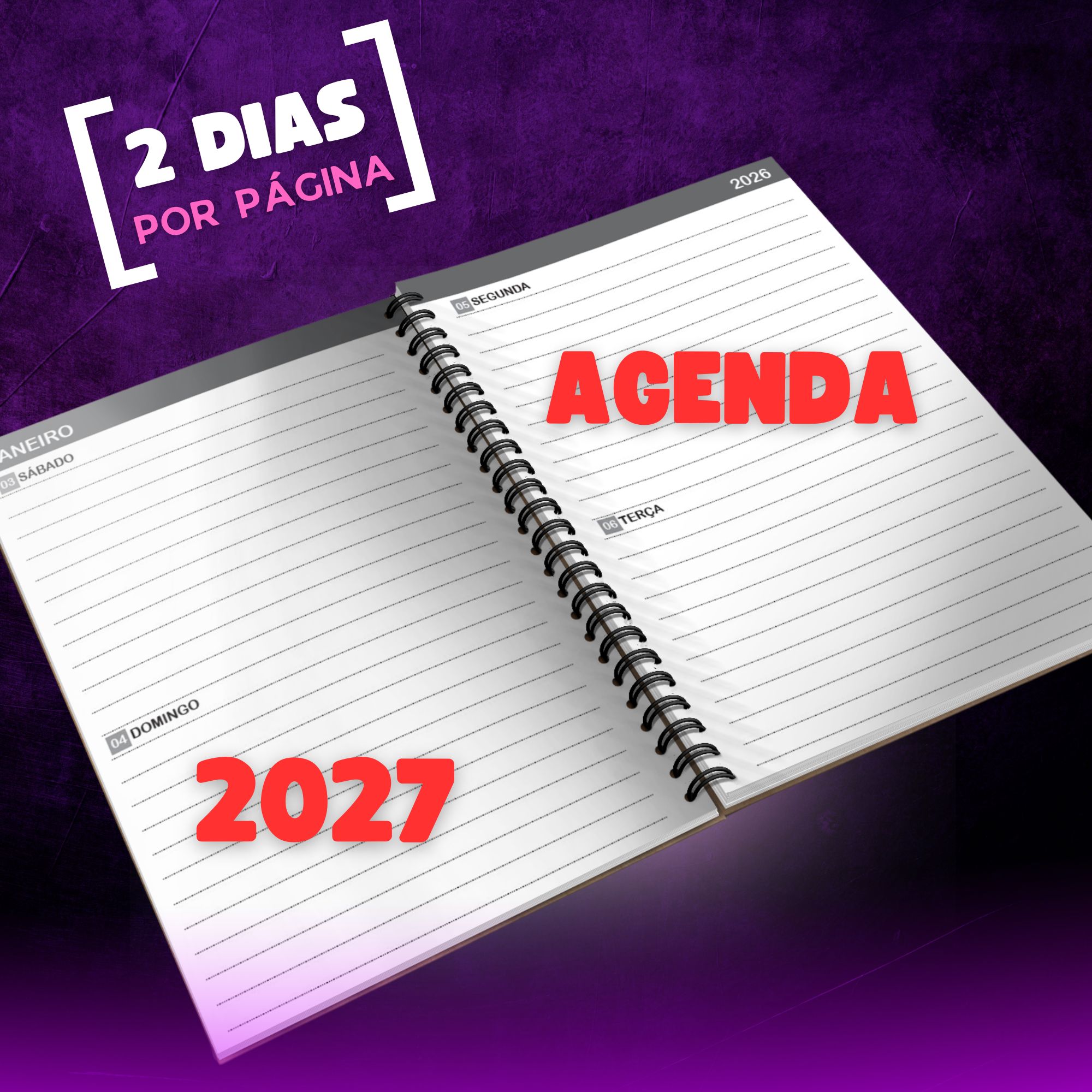 Agenda 2027 pdf com 2 dias por página para download