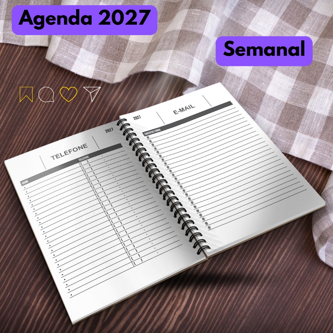 Agenda Semanal 2027 sem horas para imprimir - Imagem 7