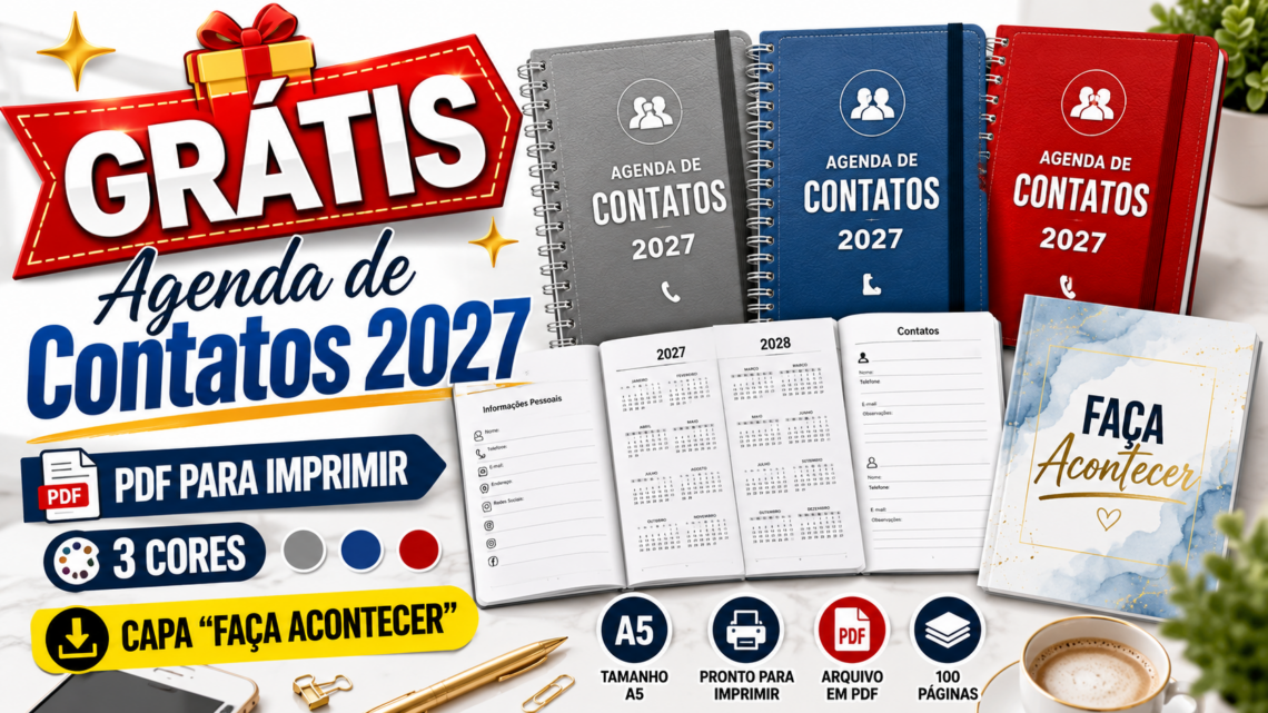 Agenda de telefones 2027 para download gratuito